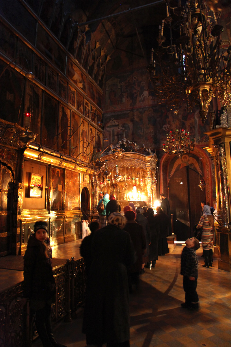 Saint Sergius of Radonezh, the Wonderworker of All Russia in Trinity Cathedral in Trinity Lavra