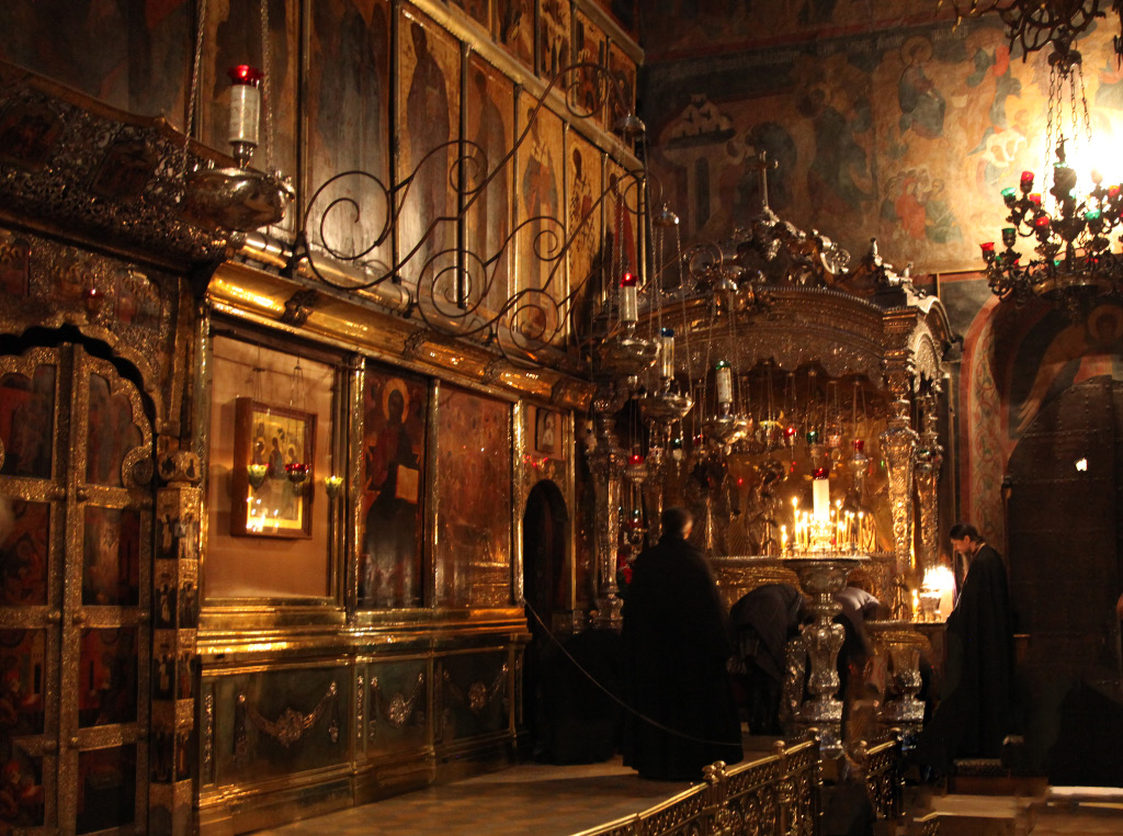 Saint Sergius of Radonezh, the Wonderworker of All Russia in Trinity Cathedral in Trinity Lavra